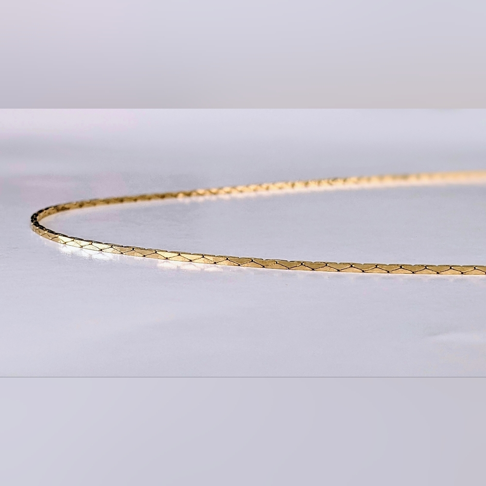 14K Gold Plated Cobra Snake Chain | Vintage - Picture 2 of 3